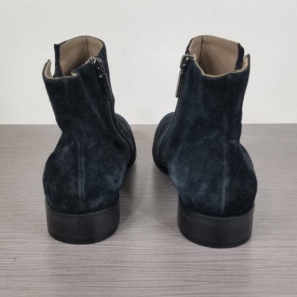 Italeau Miralda Waterproof Zip Ankle Bootie, Black Suede, Womens Size 6.5 M / 37 - Picture 5 of 12